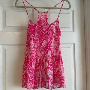 Pink snakeskin tank